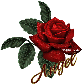 Red Glitter Rose Angel Flowers