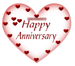 Happy Anniversary Rotating Hearts | PicDesi.com